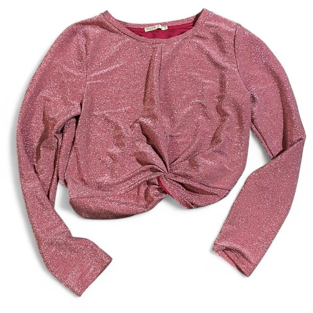 Pink Glitter Crop Top